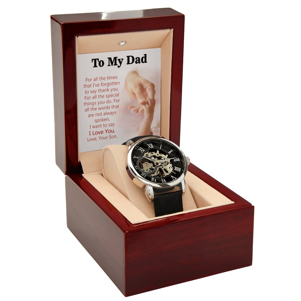 To My Dad Gift Watch | For All The Special Things You Do | Father's Day Gift | Jewelry | PB24-WOOD, PROD-2245490, PT-4320, USER-43062, W30044 | TageUnlimited