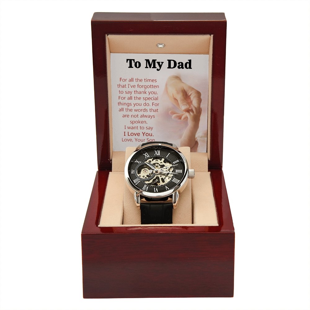 To My Dad Gift Watch | For All The Special Things You Do | Father's Day Gift | Jewelry | PB24-WOOD, PROD-2245490, PT-4320, USER-43062, W30044 | TageUnlimited
