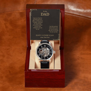 To My Dad Gift Watch | I Am The Luckiest | Father's Day Gift | Jewelry | PB24-WOOD, PROD-2242172, PT-4320, USER-43062, W30044 | TageUnlimited