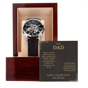 To My Dad Gift Watch | I Am The Luckiest | Father's Day Gift | Jewelry | PB24-WOOD, PROD-2242172, PT-4320, USER-43062, W30044 | TageUnlimited