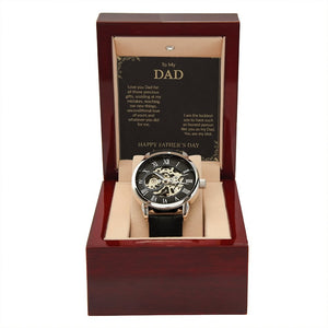 To My Dad Gift Watch | I Am The Luckiest | Father's Day Gift | Jewelry | PB24-WOOD, PROD-2242172, PT-4320, USER-43062, W30044 | TageUnlimited