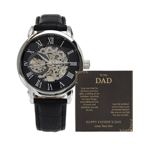 To My Dad Gift Watch | I Am The Luckiest | Father's Day Gift | Jewelry | PB24-WOOD, PROD-2242172, PT-4320, USER-43062, W30044 | TageUnlimited