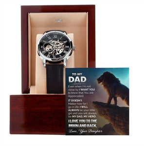 To My Dad Gift Watch | I Love You To The Moon And Back | Jewelry | PB24-WOOD, PROD-2226061, PT-4320, USER-43062, W30044 | TageUnlimited