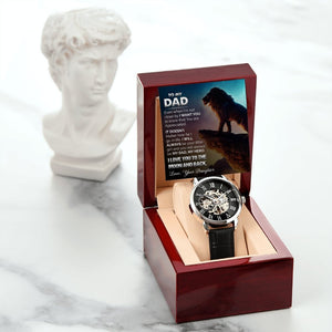 To My Dad Gift Watch | I Love You To The Moon And Back | Jewelry | PB24-WOOD, PROD-2226061, PT-4320, USER-43062, W30044 | TageUnlimited