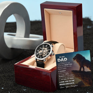 To My Dad Gift Watch | I Love You To The Moon And Back | Jewelry | PB24-WOOD, PROD-2226061, PT-4320, USER-43062, W30044 | TageUnlimited