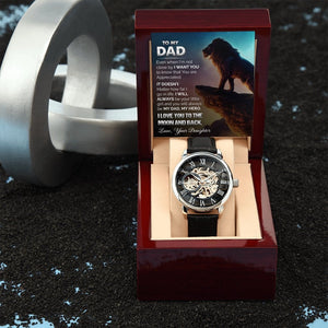 To My Dad Gift Watch | I Love You To The Moon And Back | Jewelry | PB24-WOOD, PROD-2226061, PT-4320, USER-43062, W30044 | TageUnlimited