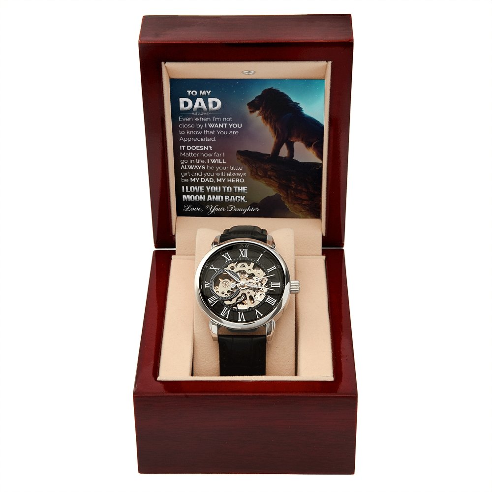 To My Dad Gift Watch | I Love You To The Moon And Back | Jewelry | PB24-WOOD, PROD-2226061, PT-4320, USER-43062, W30044 | TageUnlimited