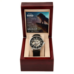 To My Dad Gift Watch | I Love You To The Moon And Back | Jewelry | PB24-WOOD, PROD-2226061, PT-4320, USER-43062, W30044 | TageUnlimited