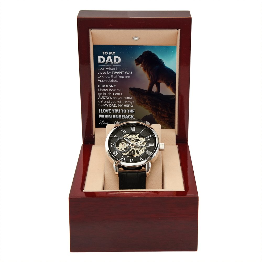 To My Dad Gift Watch | I Love You To The Moon And Back | Jewelry | PB24-WOOD, PROD-2226061, PT-4320, USER-43062, W30044 | TageUnlimited