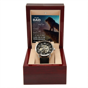 To My Dad Gift Watch | I Love You To The Moon And Back | Jewelry | PB24-WOOD, PROD-2226061, PT-4320, USER-43062, W30044 | TageUnlimited
