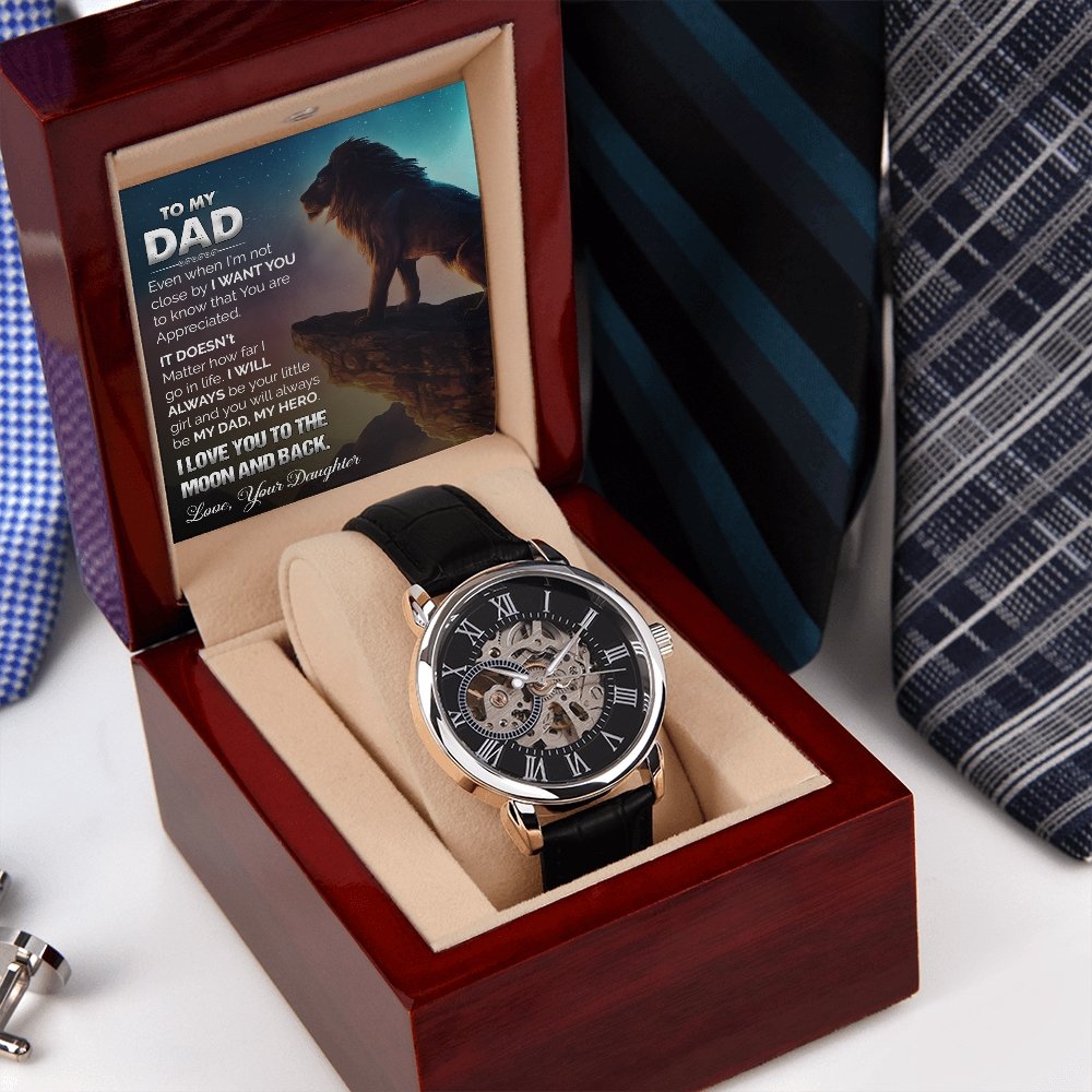 To My Dad Gift Watch | I Love You To The Moon And Back | Jewelry | PB24-WOOD, PROD-2226061, PT-4320, USER-43062, W30044 | TageUnlimited