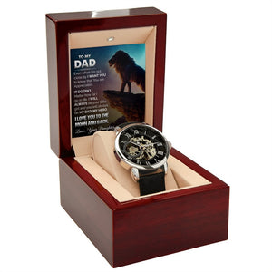 To My Dad Gift Watch | I Love You To The Moon And Back | Jewelry | PB24-WOOD, PROD-2226061, PT-4320, USER-43062, W30044 | TageUnlimited