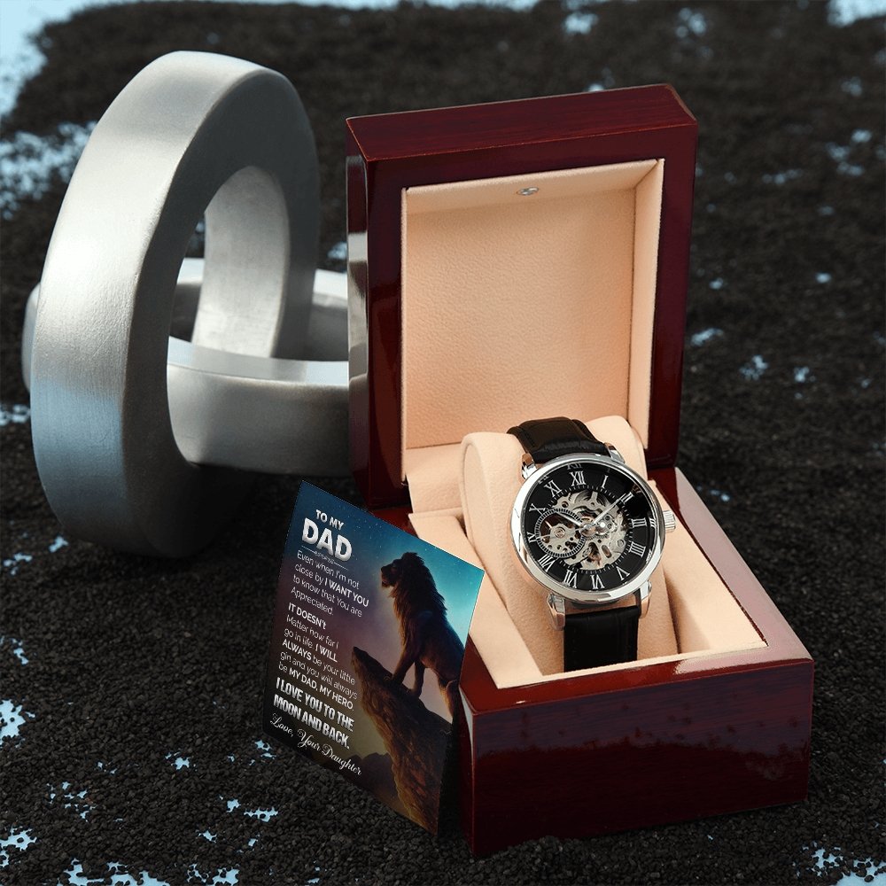 To My Dad Gift Watch | I Love You To The Moon And Back | Jewelry | PB24-WOOD, PROD-2226061, PT-4320, USER-43062, W30044 | TageUnlimited