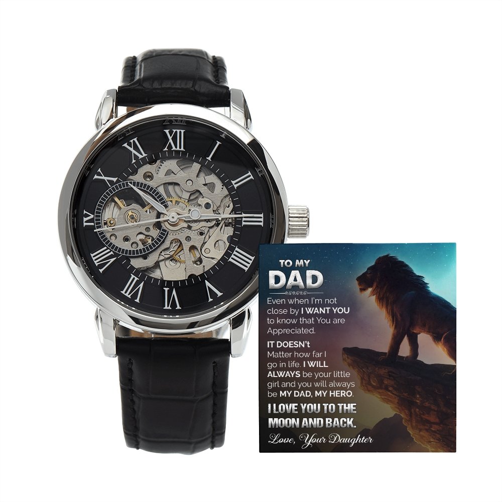 To My Dad Gift Watch | I Love You To The Moon And Back | Jewelry | PB24-WOOD, PROD-2226061, PT-4320, USER-43062, W30044 | TageUnlimited