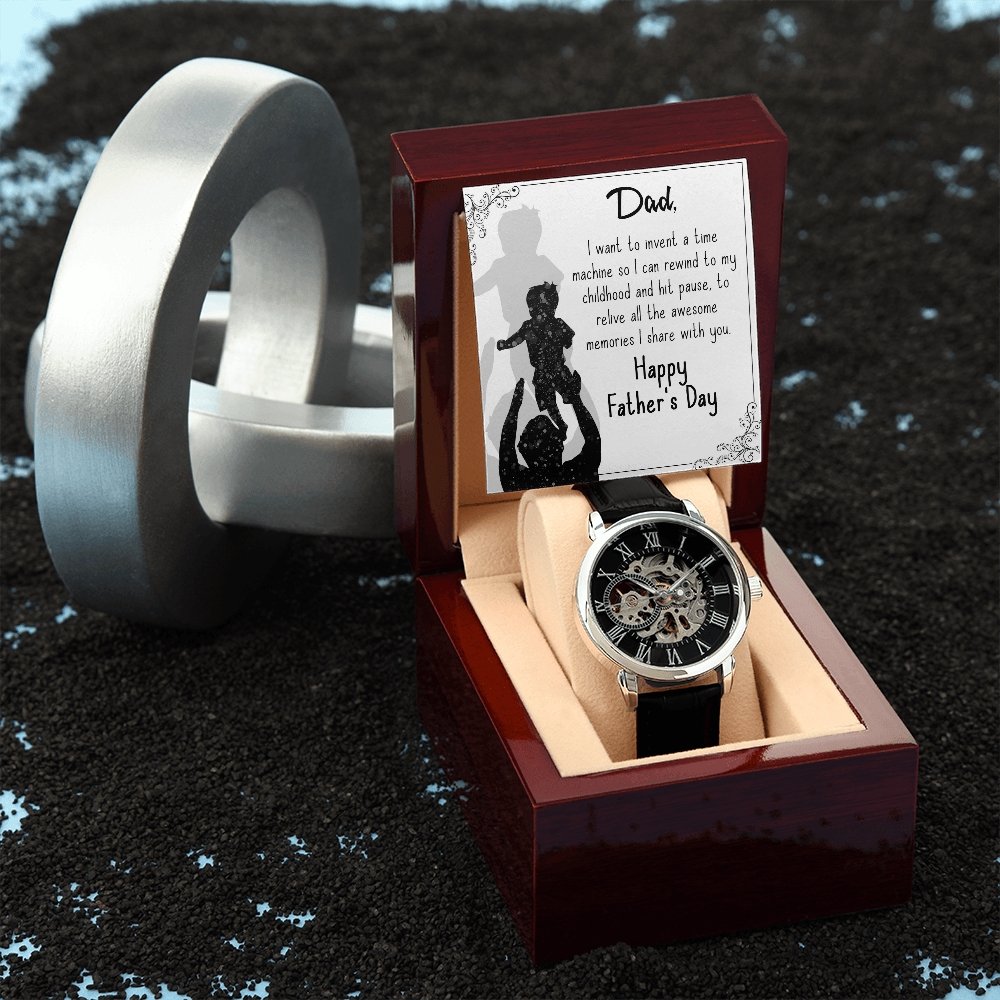 To My Dad Gift Watch | I Want To Invent A Time Machine | Father's Day Gift | Jewelry | PB24-WOOD, PROD-2245533, PT-4320, USER-43062, W30044 | TageUnlimited