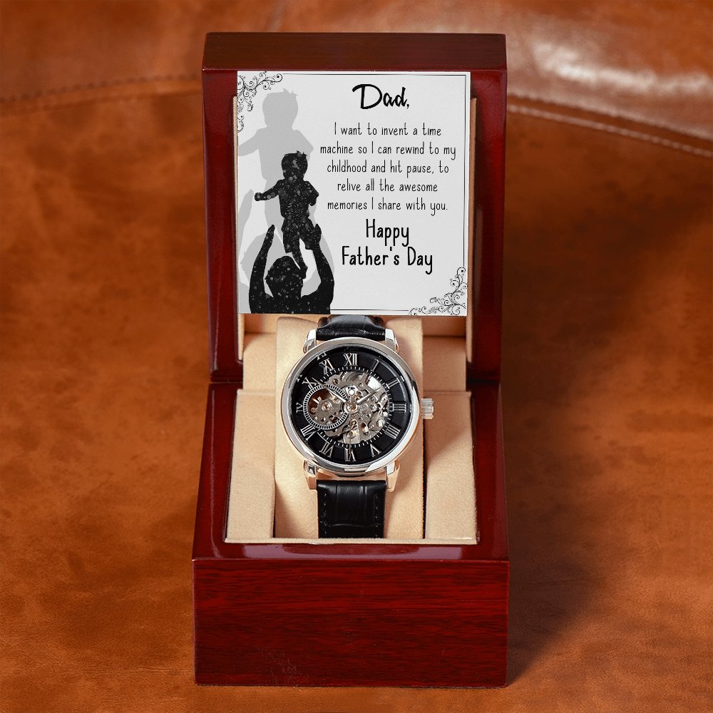 To My Dad Gift Watch | I Want To Invent A Time Machine | Father's Day Gift | Jewelry | PB24-WOOD, PROD-2245533, PT-4320, USER-43062, W30044 | TageUnlimited