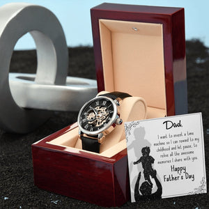 To My Dad Gift Watch | I Want To Invent A Time Machine | Father's Day Gift | Jewelry | PB24-WOOD, PROD-2245533, PT-4320, USER-43062, W30044 | TageUnlimited