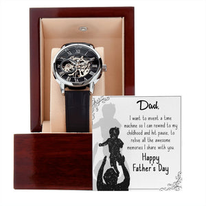 To My Dad Gift Watch | I Want To Invent A Time Machine | Father's Day Gift | Jewelry | PB24-WOOD, PROD-2245533, PT-4320, USER-43062, W30044 | TageUnlimited