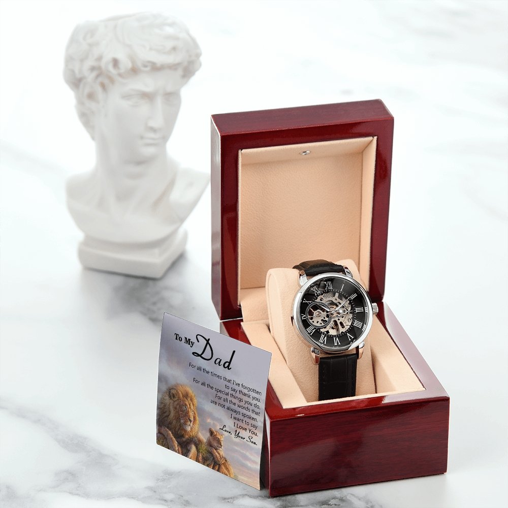 To My Dad Gift Watch | I Want To Say I Love You | Father's Day Gift | Jewelry | PB24-WOOD, PROD-2245515, PT-4320, USER-43062, W30044 | TageUnlimited