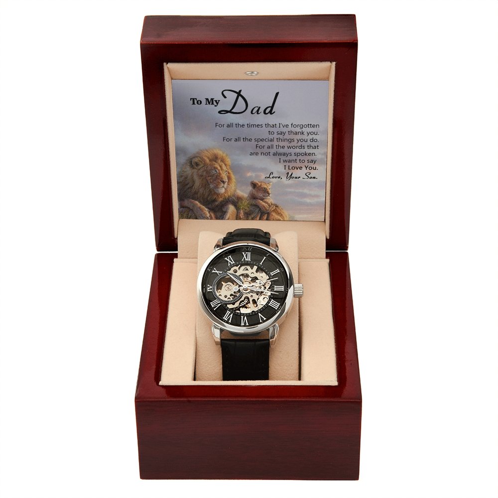 To My Dad Gift Watch | I Want To Say I Love You | Father's Day Gift | Jewelry | PB24-WOOD, PROD-2245515, PT-4320, USER-43062, W30044 | TageUnlimited