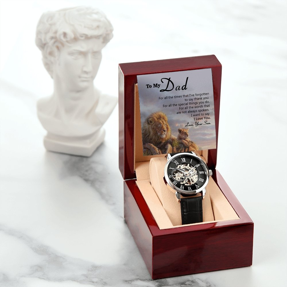 To My Dad Gift Watch | I Want To Say I Love You | Father's Day Gift | Jewelry | PB24-WOOD, PROD-2245515, PT-4320, USER-43062, W30044 | TageUnlimited