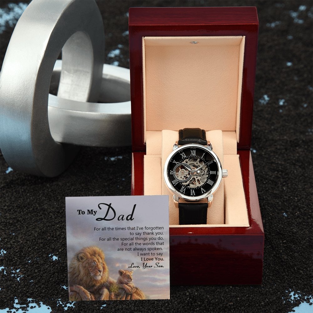 To My Dad Gift Watch | I Want To Say I Love You | Father's Day Gift | Jewelry | PB24-WOOD, PROD-2245515, PT-4320, USER-43062, W30044 | TageUnlimited