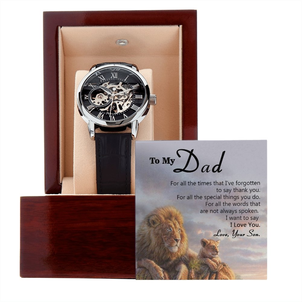 To My Dad Gift Watch | I Want To Say I Love You | Father's Day Gift | Jewelry | PB24-WOOD, PROD-2245515, PT-4320, USER-43062, W30044 | TageUnlimited