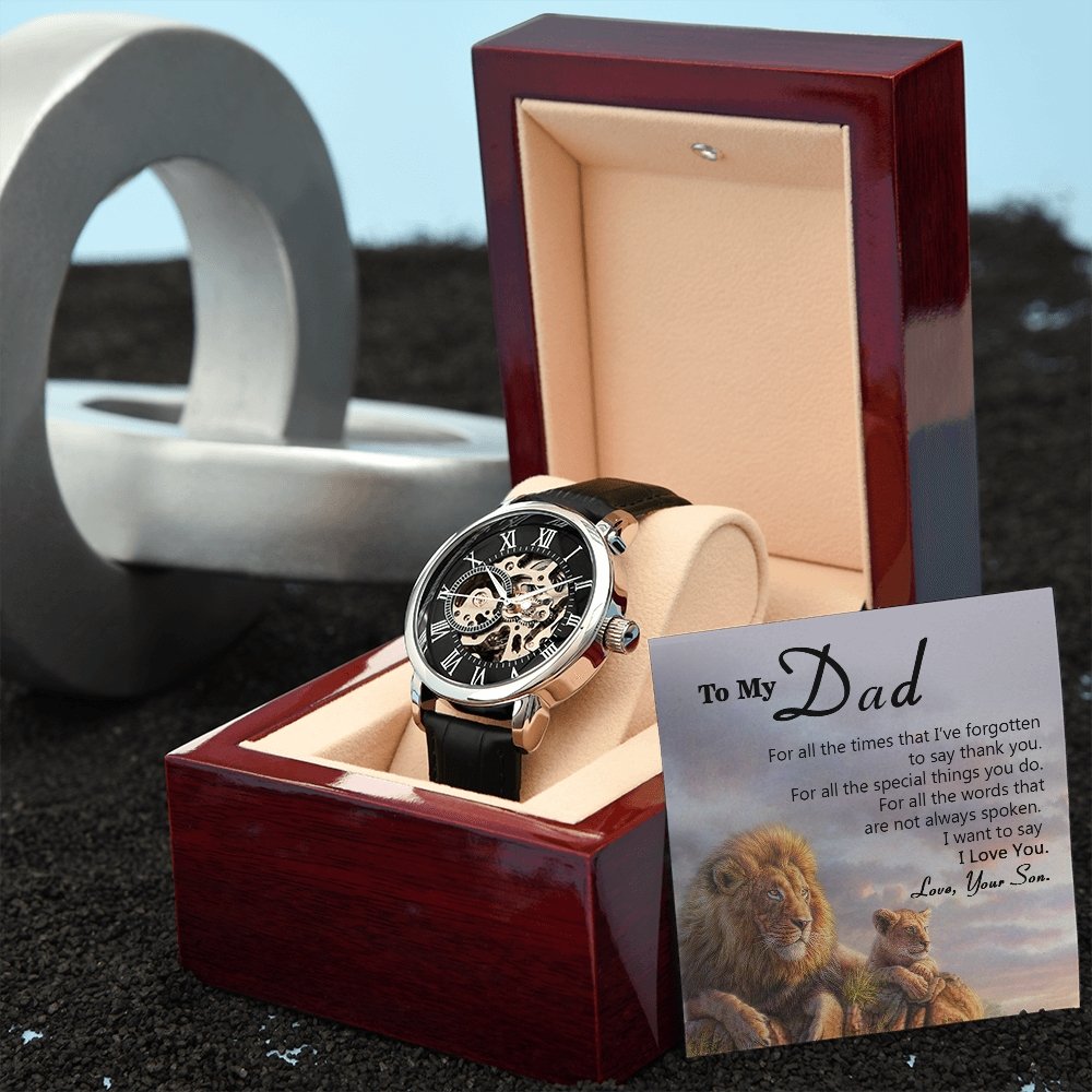 To My Dad Gift Watch | I Want To Say I Love You | Father's Day Gift | Jewelry | PB24-WOOD, PROD-2245515, PT-4320, USER-43062, W30044 | TageUnlimited