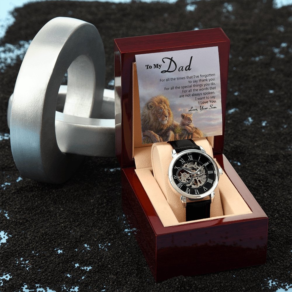 To My Dad Gift Watch | I Want To Say I Love You | Father's Day Gift | Jewelry | PB24-WOOD, PROD-2245515, PT-4320, USER-43062, W30044 | TageUnlimited