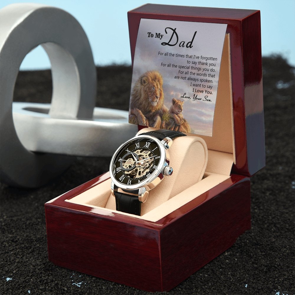 To My Dad Gift Watch | I Want To Say I Love You | Father's Day Gift | Jewelry | PB24-WOOD, PROD-2245515, PT-4320, USER-43062, W30044 | TageUnlimited