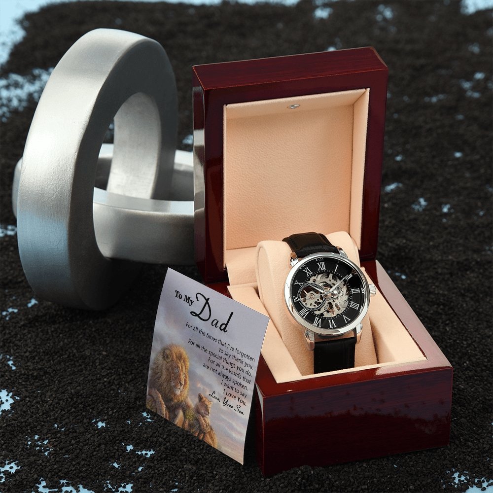 To My Dad Gift Watch | I Want To Say I Love You | Father's Day Gift | Jewelry | PB24-WOOD, PROD-2245515, PT-4320, USER-43062, W30044 | TageUnlimited