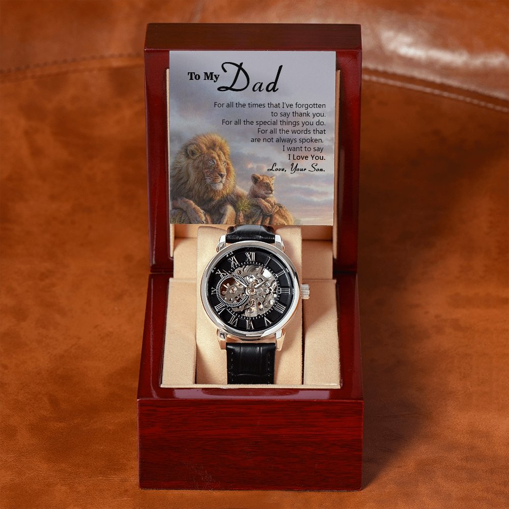 To My Dad Gift Watch | I Want To Say I Love You | Father's Day Gift | Jewelry | PB24-WOOD, PROD-2245515, PT-4320, USER-43062, W30044 | TageUnlimited