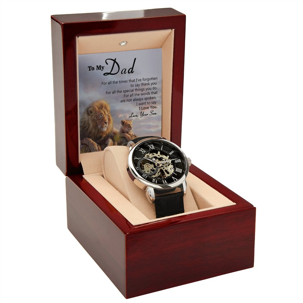 To My Dad Gift Watch | I Want To Say I Love You | Father's Day Gift | Jewelry | PB24-WOOD, PROD-2245515, PT-4320, USER-43062, W30044 | TageUnlimited