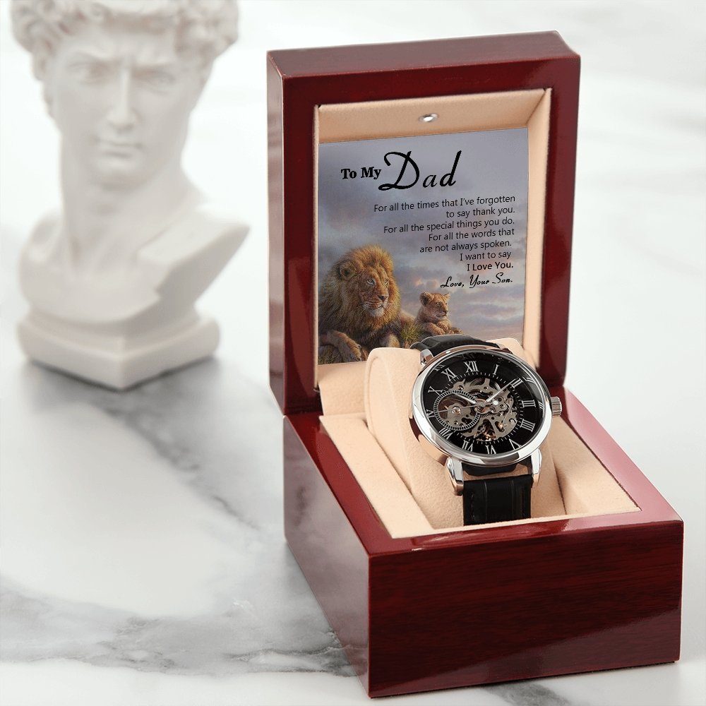 To My Dad Gift Watch | I Want To Say I Love You | Father's Day Gift | Jewelry | PB24-WOOD, PROD-2245515, PT-4320, USER-43062, W30044 | TageUnlimited