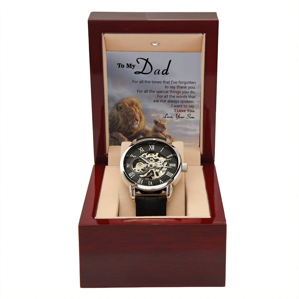 To My Dad Gift Watch | I Want To Say I Love You | Father's Day Gift | Jewelry | PB24-WOOD, PROD-2245515, PT-4320, USER-43062, W30044 | TageUnlimited