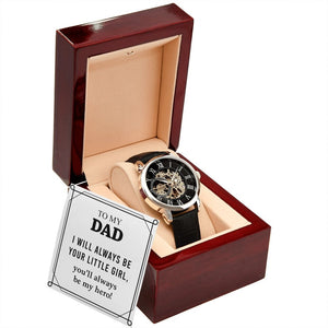 To My Dad Gift Watch | I Will Always Be Your Little Girl | Father's Day Gift | Jewelry | PB24-WOOD, PROD-2228690, PT-4320, USER-43062, W30044 | TageUnlimited