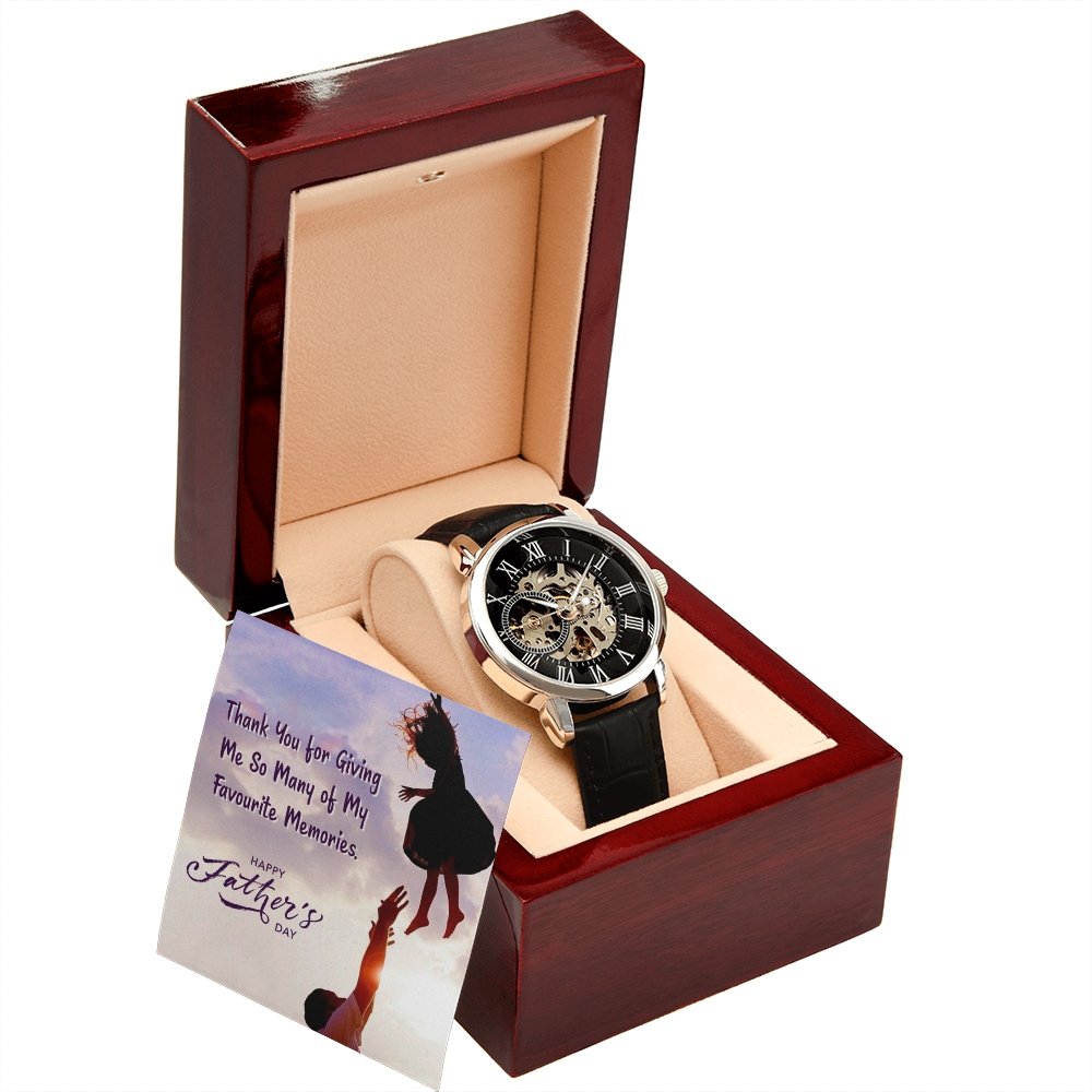 To My Dad Gift Watch | Thank You For Giving Me So Many Memories | Father's Day Gift | Jewelry | PB24-WOOD, PROD-2245500, PT-4320, USER-43062, W30044 | TageUnlimited