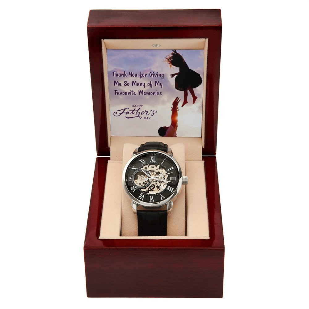 To My Dad Gift Watch | Thank You For Giving Me So Many Memories | Father's Day Gift | Jewelry | PB24-WOOD, PROD-2245500, PT-4320, USER-43062, W30044 | TageUnlimited