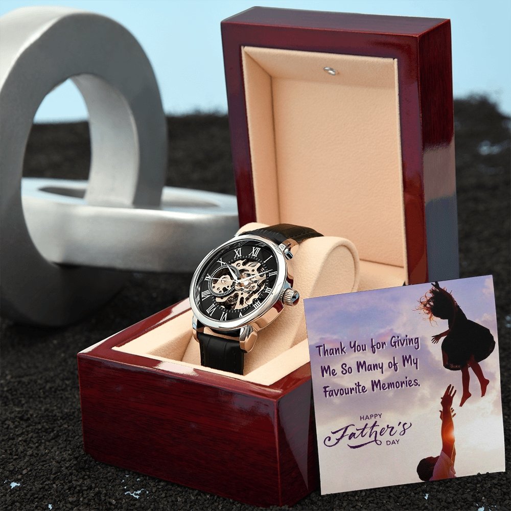 To My Dad Gift Watch | Thank You For Giving Me So Many Memories | Father's Day Gift | Jewelry | PB24-WOOD, PROD-2245500, PT-4320, USER-43062, W30044 | TageUnlimited