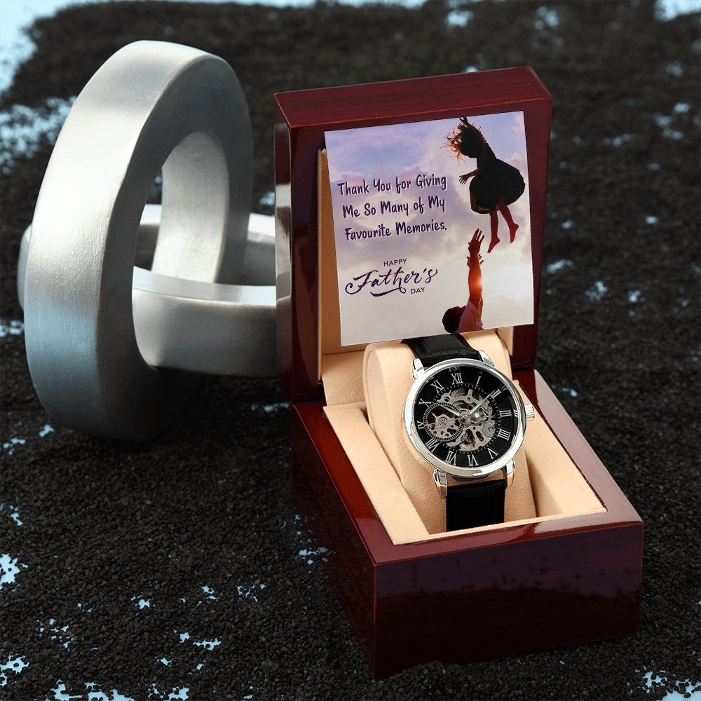 To My Dad Gift Watch | Thank You For Giving Me So Many Memories | Father's Day Gift | Jewelry | PB24-WOOD, PROD-2245500, PT-4320, USER-43062, W30044 | TageUnlimited