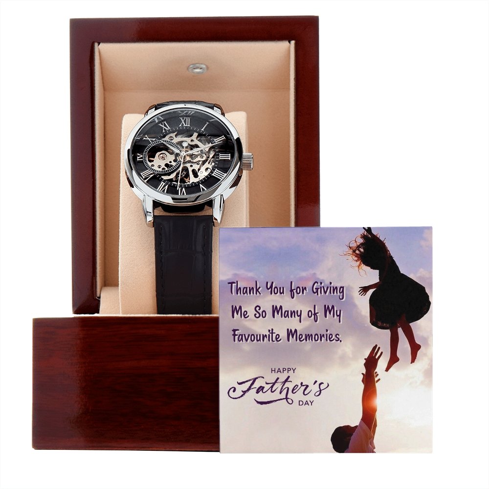 To My Dad Gift Watch | Thank You For Giving Me So Many Memories | Father's Day Gift | Jewelry | PB24-WOOD, PROD-2245500, PT-4320, USER-43062, W30044 | TageUnlimited