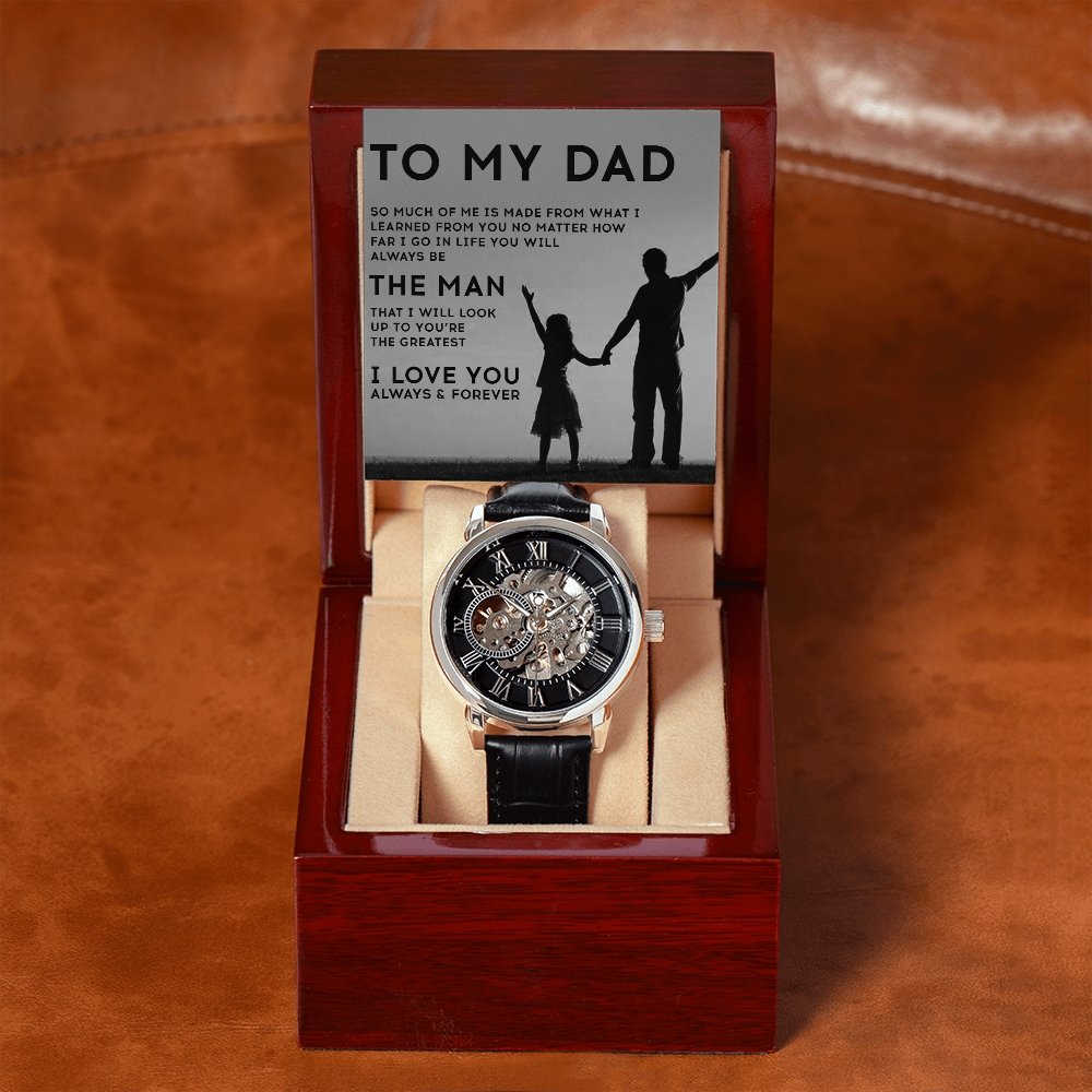 To My Dad Gift Watch | You Will Always Be The Man | Father's Day Gift | Jewelry | PB24-WOOD, PROD-2221969, PT-4320, USER-43062, W30044 | TageUnlimited