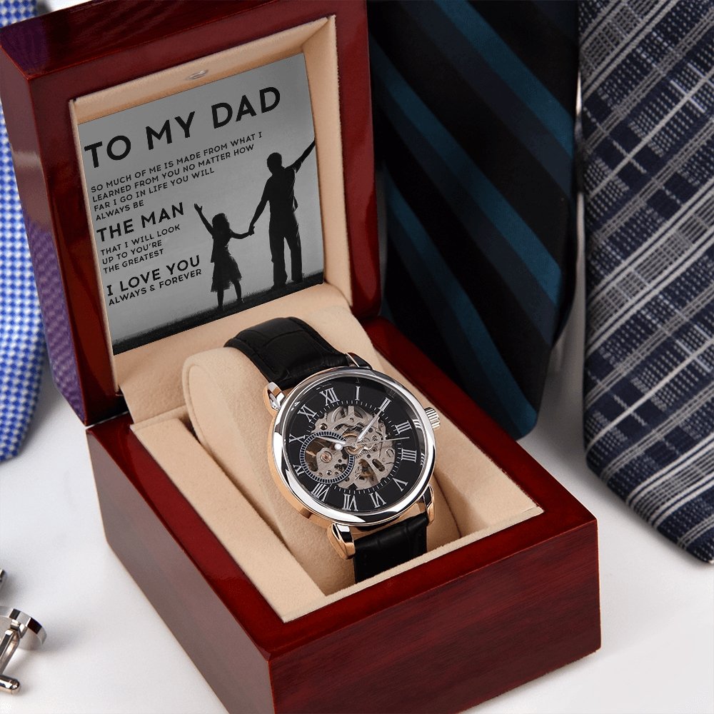 To My Dad Gift Watch | You Will Always Be The Man | Father's Day Gift | Jewelry | PB24-WOOD, PROD-2221969, PT-4320, USER-43062, W30044 | TageUnlimited