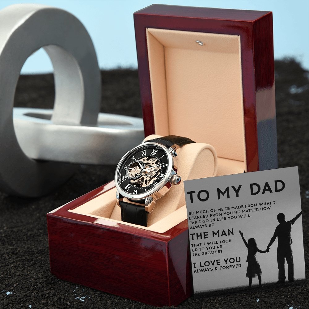 To My Dad Gift Watch | You Will Always Be The Man | Father's Day Gift | Jewelry | PB24-WOOD, PROD-2221969, PT-4320, USER-43062, W30044 | TageUnlimited