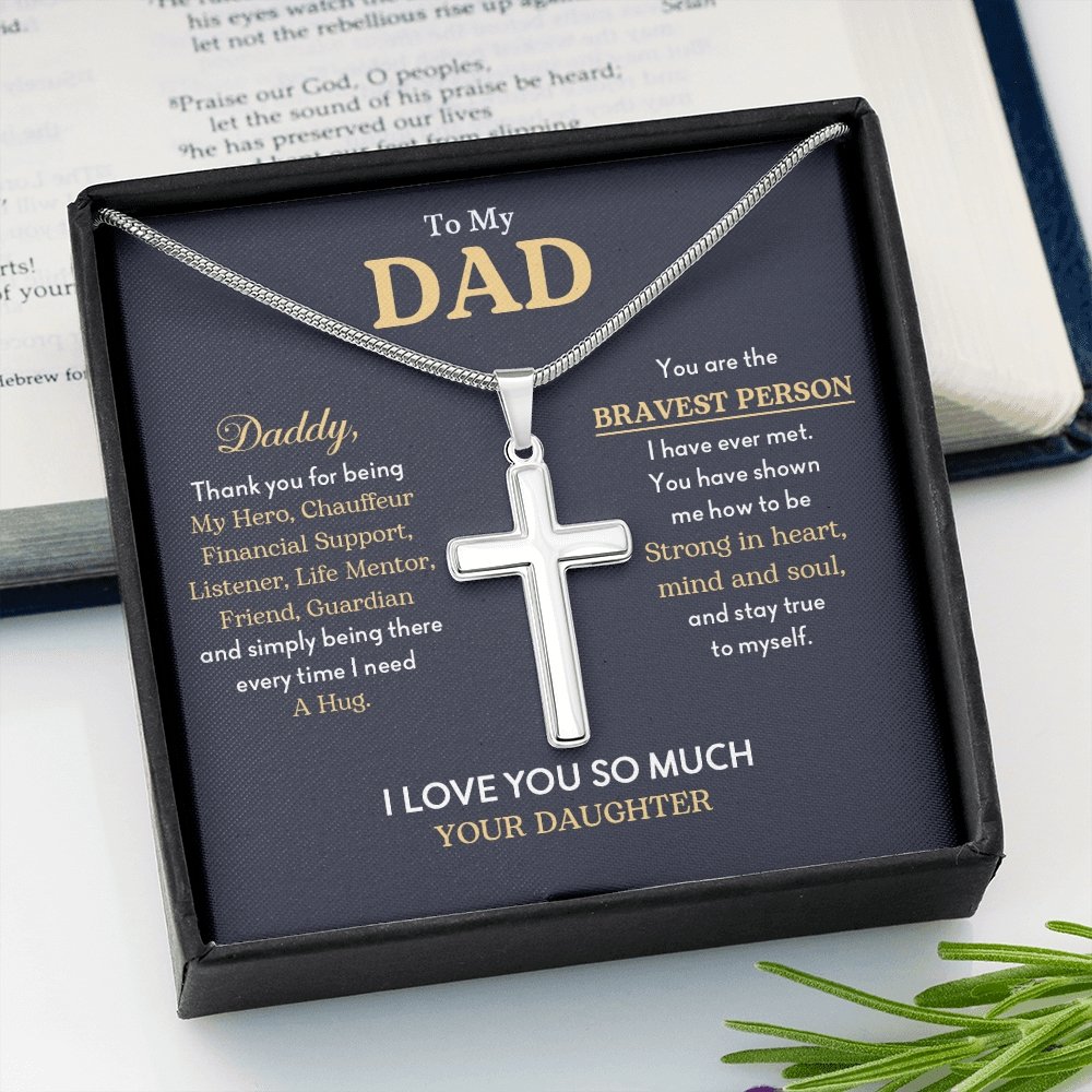 To My Dad | Thank You For Being My Hero | Jewelry | A1013T, E070T, lx-E070, PB23-WOOD, PROD-2166847, PT-1329, TNM-1, USER-43062 | TageUnlimited