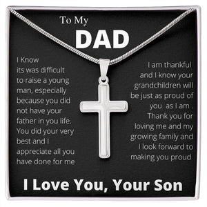 To My Dad | Thank You For Loving Me Cross | Jewelry | A1013T, E070T, lx-E070, PB23-WOOD, PROD-2229601, PT-966, TNM-1, USER-43062 | TageUnlimited