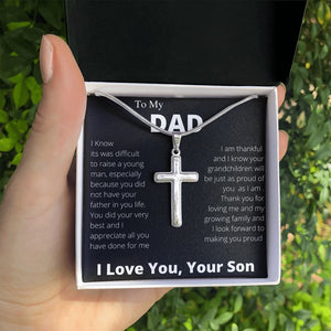 To My Dad | Thank You For Loving Me Cross | Jewelry | A1013T, E070T, lx-E070, PB23-WOOD, PROD-2229601, PT-966, TNM-1, USER-43062 | TageUnlimited
