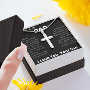 To My Dad | Thank You For Loving Me Cross | Jewelry | A1013T, E070T, lx-E070, PB23-WOOD, PROD-2229601, PT-966, TNM-1, USER-43062 | TageUnlimited