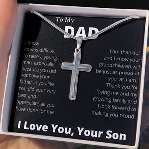 To My Dad | Thank You For Loving Me Cross | Jewelry | A1013T, E070T, lx-E070, PB23-WOOD, PROD-2229601, PT-966, TNM-1, USER-43062 | TageUnlimited
