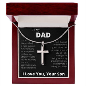 To My Dad | Thank You For Loving Me Cross | Jewelry | A1013T, E070T, lx-E070, PB23-WOOD, PROD-2229601, PT-966, TNM-1, USER-43062 | TageUnlimited
